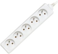 Extension Cable PremiumCord extension cable 5m 230V white, 5 sockets - Prodlužovací kabel