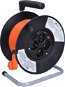 Solight Extension cable on drum, 4 sockets, orange, 25m - Extension Cable