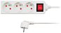 Solight Extension Lead, 3 sockets, white, 10m, switch - Extension Cable