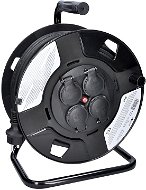 Solight Extension Cable Reel, outdoor, 4 sockets, black, 50m - Extension Cable