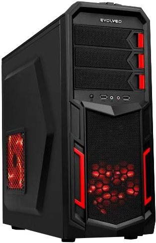 EVOLVEO K2 black/red - PC Case - Main image