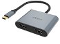 Akasa C típusú USB adapter - kettős HDMI MST / AK-CBCA26-18BK - Átalakító
