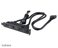Vezérlőkártya Akasa USB 3.1 Gen2 Type-C PCI foglalatba kettős USB 3.1 Type-A porttal / AK-CBUB52-50BK - Řadič