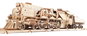 3D Puzzle UGEARS 3D Locomotive V-Express with car 538 pieces - 3D puzzle