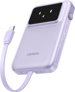 UGREEN 10000mAh Quick Charging Robot 30W Power Bank Build-in USB-C Cable, purple - Power Bank