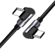 UGREEN Angled USB-C M/M Cable Aluminium Shell with Braided 1 m Black - Dátový kábel
