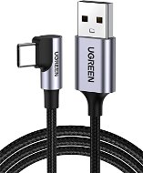 Ugreen USB-A Male to USB-C Male 3.0 3A 90-Degree Angled Cable 1m Black - Datový kabel