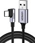 UGREEN USB-A Male to USB-C Male 3.0 3A 90-Degree Angled Cable 1 m Black - Dátový kábel