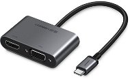 UGREEN USB-C to HDMI + VGA Adapter with PD Space Gray - Port replikátor