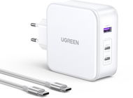 Ugreen USB-A+2*USB-C 140W GaN Tech Fast Charger with C to C Cable 2M EU White - Töltő adapter