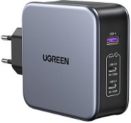 Ugreen USB-A+2*USB-C 140W GaN Tech Fast Charger with C to C Cable 2M EU Black - Netzladegerät
