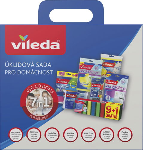 Vileda Actifibre Multi Surface Cloth Set 10 pcs Sponges, cloths and