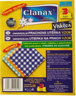 CLANAX vzorovaná viskózna utierka 35 × 35 cm, 3 ks - Utierka