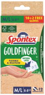 Egyszer használatos kesztyű SPONTEX Godfinger M/L, 12 db - Jednorázové rukavice