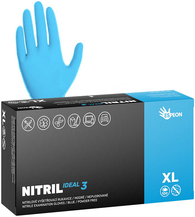 ESPEON Nitril Ideal3 kék méret XL, 100 darab