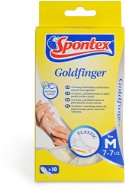 SPONTEX Goldfinger latex kesztyű, eldobható, 10 darab, M - Munkakesztyű