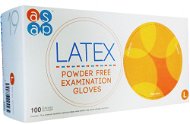 Jednorázové rukavice ASAP Latexové rukavice bez pudru 100 ks L - Jednorázové rukavice