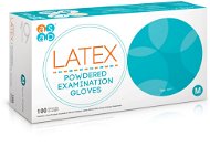 Disposable Gloves ASAP Latex Gloves with Powder, 100pcs, size M - Jednorázové rukavice