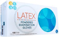 ASAP Latex Gloves with Powder, 100pcs, size L - Disposable Gloves