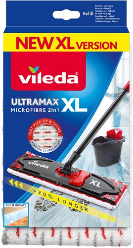 Vileda Ultra max Ultramax Refill Pad, 46 x 14,1 x 1,5 cm, White/Red 1 White  / Red