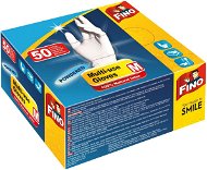 FINO Latexové rukavice 50 ks, veľkosť M (biele) - Gumené rukavice