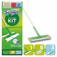 Felmosó SWIFFER Sweeper induló készlet padlóápoláshoz: 1 nyél, 8 darab Dry, 3 darab nedves törlőkendő - Mop