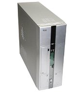 ModeCom mini tower GAIA LCD stříbrný (silver), 200W uATX Fortron, 1x 5.25", 1+2x 3.5", 1x 2.5", USB/ - PC skrinka