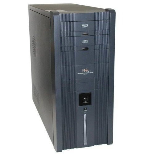 ModeCom middle tower FEEL 109 černý (black), 300W ATX Fortron, 4x 5.25", 1+5x 3.5", USB/ audio - PC Case - Main image