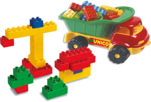 Unico Plus Dice set with tipper compatible 34 parts - Building Set - Main image