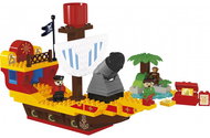 Unico Plus Pirate ship compatible 100 parts - Building Set