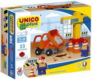Unico Plus Dump truck on construction site compatible 23 parts - Building Set