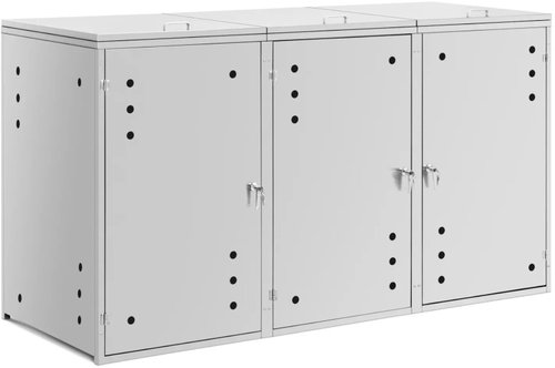 UNIPRODO Bin cover with ventilation 3 × 240 l - Bin Shed - Main image