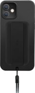 UNIQ Hybrid iPhone 12 mini Heldro Antimicrobial Case with FlexGrip Band and Finger Strap Black - Phone Cover