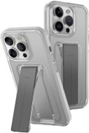 UNIQ Heldro Mount+ Schutzhülle für iPhone 15 Pro Max mit Ständer, Lucent (Clear) - Handyhülle