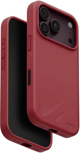 UNIQ Lino ochranný kryt na iPhone 17 Pro/18 Pro, Cranberry red Main image UNIQ Lino ochranný kryt na iPhone 17 Pro/18 Pro, Cranberry red - Phone Cover - Main image