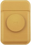 MagSafe tárca UNIQ Flixa mágneses pénztárca és tartó fogantyúval, Canary yellow - MagSafe peněženka