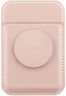 MagSafe Wallet UNIQ Flixa magnetische Brieftasche und Halter mit Griff, Blush pink - MagSafe peněženka