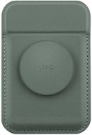 UNIQ Flixa magnetická peněženka a stojánek s úchytem, Lichen green -  MagSafe Wallet