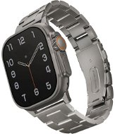 Uniq Osta článkový oceľový pre Apple Watch 49/45/44/42 mm, Titanium (Silver) - Remienok na hodinky