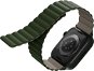 Uniq Revix Reversible Magnetic řemínek pro Apple Watch 42/44/45/Ultra 49mm zelený/béžový - Řemínek