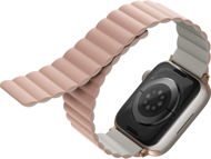 Uniq Revix Reversible Magnetic Armband für Apple Watch 42/44/45/Ultra 49mm rosa/beige - Armband