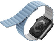 Uniq Revix Premium Edition Reversible Magnetic Armband für Apple Watch 49/45/44/42mm weiß/blau - Armband