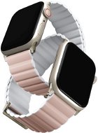 Uniq Revix Premium Edition Reversible Magnetic Armband für Apple Watch 41/40/38mm rosa/weiß - Armband