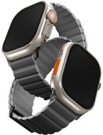 Uniq Revix Premium Edition Reversible Magnetic řemínek pro Apple Watch 49/45/44/42mm tmavě šedý/svět - Watch Strap