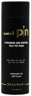 UNI PIN black, different tip sizes - set of 9 - Fineliner Pens