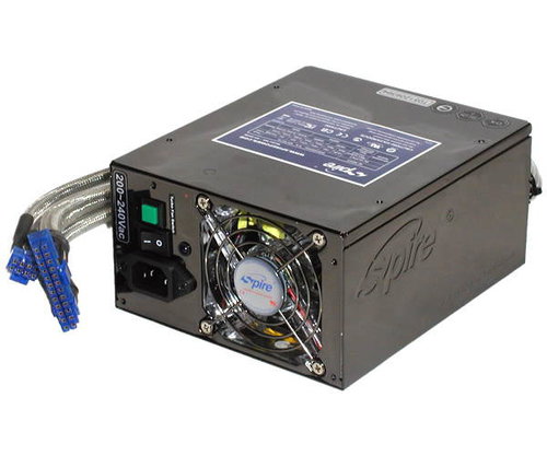 Zdroj SPIRE RockeTeer V SP-500W ATX/ BTX, aktivní PFC, PCIe, SATA, odpojitelná kabeláž, 19 dBA, modr - - - Main image