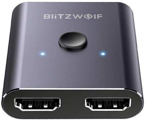 BlitzWolf BW-HDC2 Switch Box 2×1 4K HDMI, grey - Docking Station - Main image