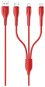 USAMS US-SJ374 U38 3-in-1 (micro + USB-C + Lightning) Charging Cable 1m Red - Power Cable