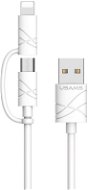 USAMS US-SJ077 2-in-1 Data Cable Lightning + microUSB White - Data Cable