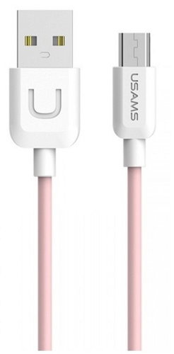 USAMS US-SJ098 micro USB Data Cable U Turn Series 1m pink - Adatkábel - Fő fotó
